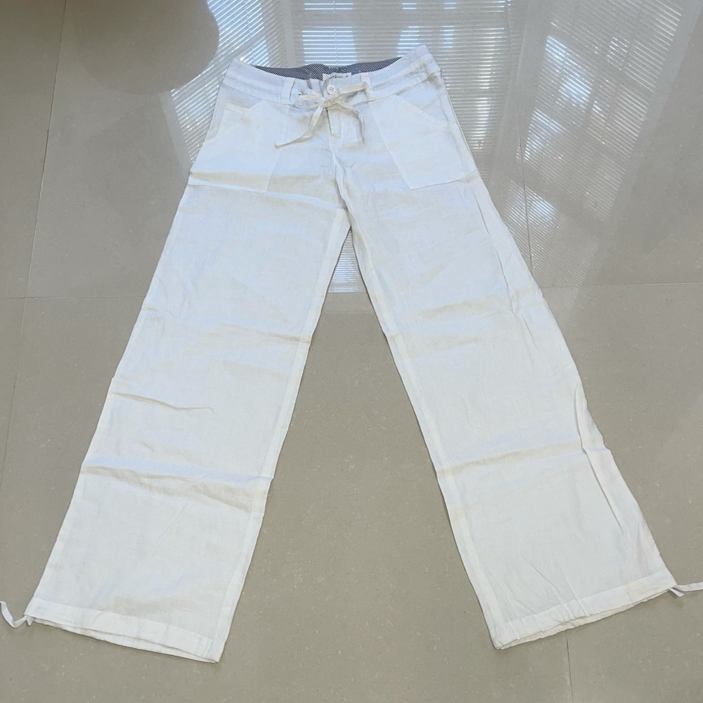 NWOT White Linen Pants
